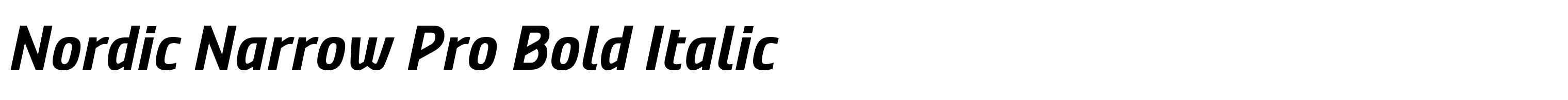 Nordic Narrow Pro Bold Italic